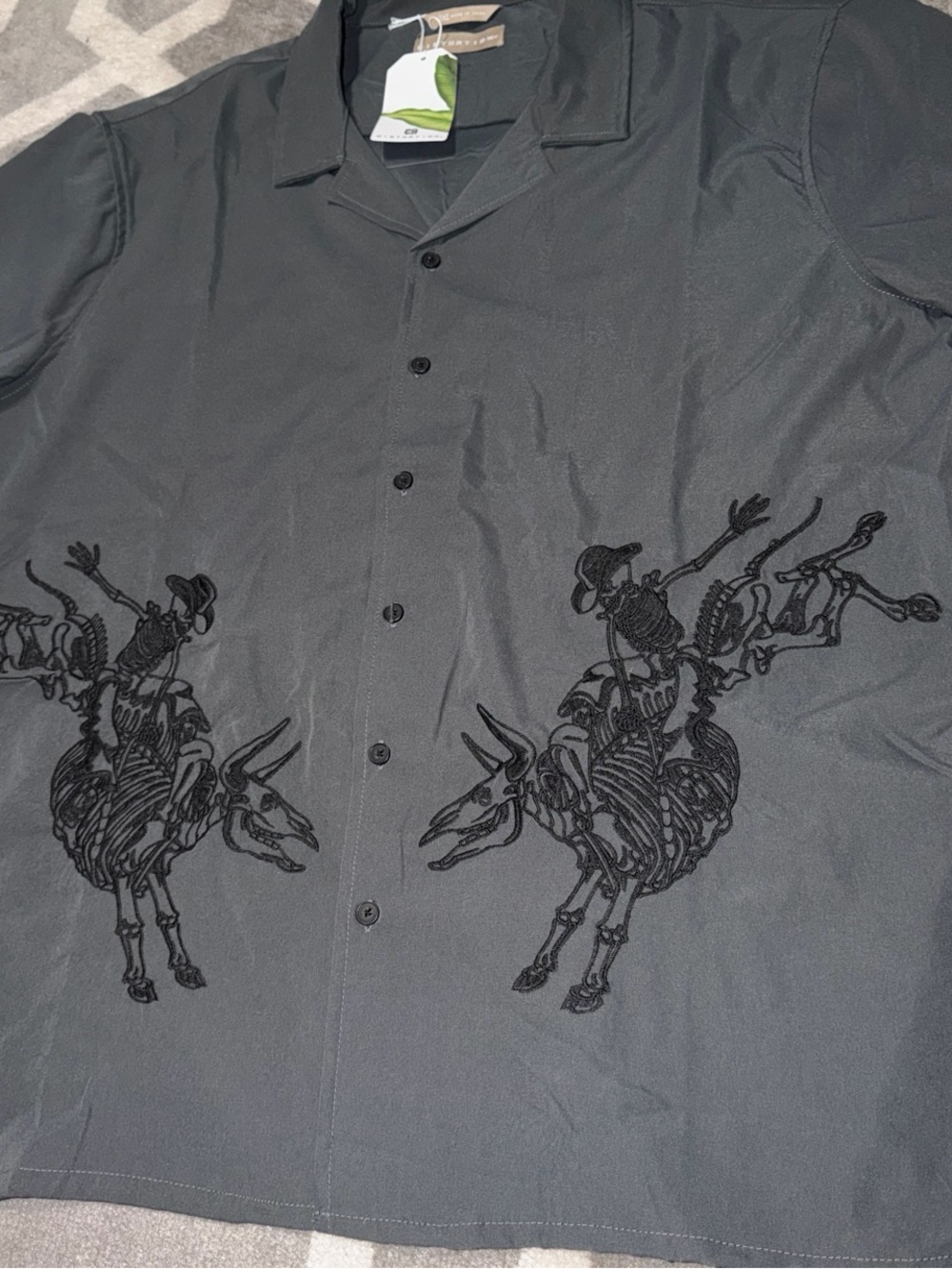Distortion men’s 2X embroidered cowboy button up shirt / NEW